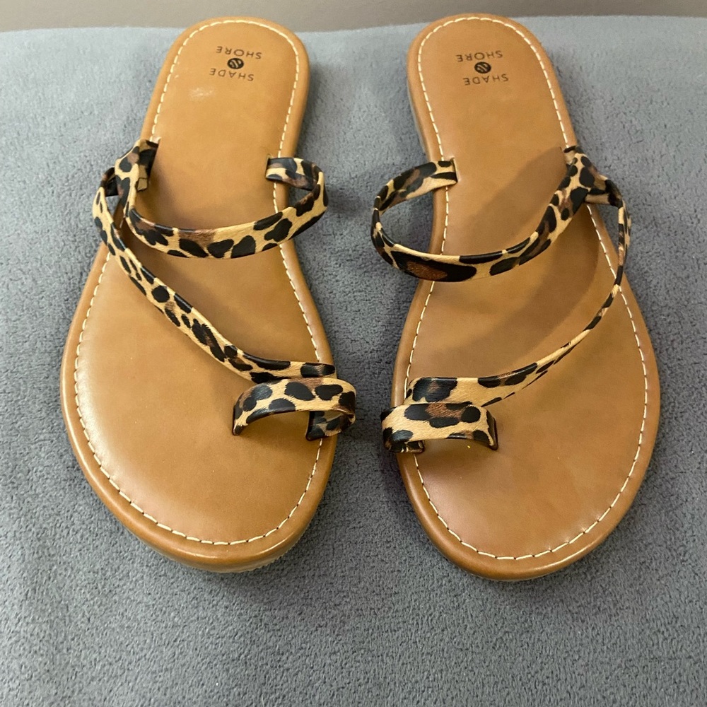 Leopard print sandals